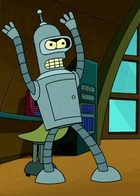 In this example, we're loading a GIF of Bender showing his dance moves. As soon as this example loads, we capture the 14th frame and enable the GIF viewer that plays the GIF at its original speed of 80 milliseconds per frame. You can use the Save As - Download button to save this GIF frame. (GIF source: Giphy.)