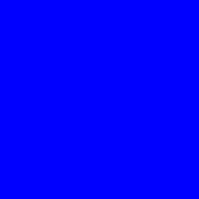 In this example, we create a static single-frame GIF image filled with a the blue color. We set the GIF's dimensions to 400x400 pixels (square) and specify the background fill using English color name "blue". The output GIF is works well as a placeholder for design mockups, a color swatch, or test file for checking image uploads.