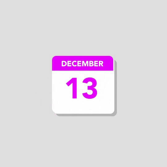 In this example, we upload an animated calendar, where the dates change by tearing off calendar pages. We pause the animation at frame 26, where the calendar clearly shows December 13. The selected frame appears in the tool's output window, making it easy to download as a separate PNG image. (Source: Pexels.)