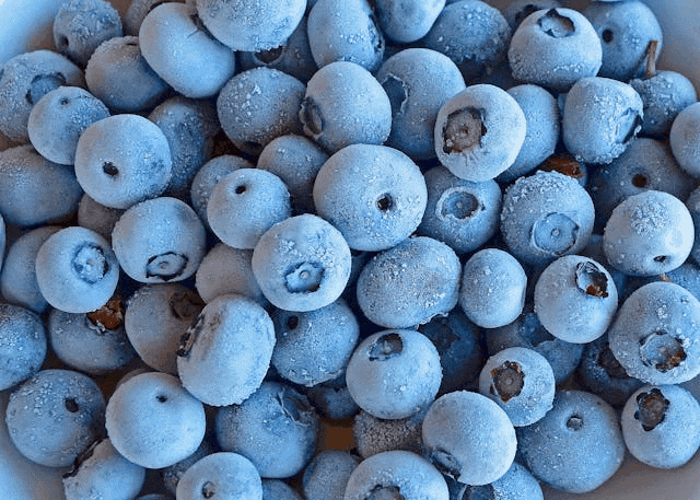 In this example, we convert a high-quality bitmap image of frozen blueberries into a single-frame, static GIF. Even though the input bitmap uses uncompressed pixels and millions of colors, the output GIF with its 256 colors keeps the image quality remarkably high. This is because we use an effective color quantization algorithm that keeps the necessary shades in the final GIF to make it look super close to the original bitmap. (Source: Pexels.)