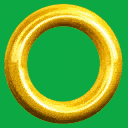 In this example, we turn a GIF of a rotating gold ring from Sonic the Hedgehog game into a 4×4 square sprite sheet. We play the GIF in reverse and the animation frames go from the end to the beginning. As the GIF is reversed, so are the sprites in the output sprite sheet. We also add padding of 20 pixels around the rings and change the background color from green (hex code #00A843) to red (hex code #A01515) using a color tone fuzzy match threshold value of 15% (which means match all greenish tones within 15% of the green color). GIF source: Spriters Resource.