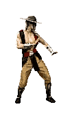 In this example, we load a GIF animation of Kung Lao in a fighting stance from the Mortal Kombat game, which consists of nine frames. Although the GIF itself is small, it's surrounded by large amounts of transparent background on all sides. To remove it, we trim 60 pixels from the left, right, top, and bottom sides, leaving only a minimal margin around the character's actual animation and eliminate all the unnecessary padding. (Source: Midway Games.)