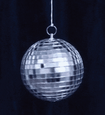 In this example, we cut out just the smaller twirling disco ball from a larger animation. We outline a 210 by 230 rectangle around the ball with a mouse and get this area cropped as an independent GIF in the output. (Source: Pexels.)