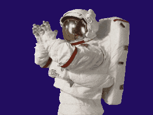 In this example, we remove the background color from a GIF animation of a happy clapping NASA astronaut. The astronaut is in deep space and the background color is dark blue. To delete the background, we enter the dark blue color as an RGB function rgb(34, 13, 95) and we enter the word "transparent" for the replacement color. This way, the dark blue color gets swapped with the transparent color in all 55 animation frames and we get a GIF with no background and the astronaut is in transparent weightlessness. (Source: NASA.)
