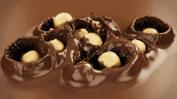 In this example, we load a GIF with nuts falling into chocolate and turn on the reverse player. The player inverts the order of all GIF frames and returns a downloadable reverse GIF animation with nuts separating from the chocolate. (Source: Giphy, created by: HuffPost.)