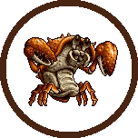 In this example, we upload a sprite animation of Ohumein-Conga, a mid-boss from the Metal Slug 3 game. Ohumein-Conga is also known as simply Crab Konga because of its crab-like appearance. As the GIF has a transparent background, when converting it into a circular shape (with the size of 140×140 pixels, starting at the position x=13, y=0), it would be hard to see without extra enhancements (as the background is still transparent). To solve this, we and add a 6-pixel-wide dark brown border around the sprites to clearly define the round shape in all the frames. (Source: SNK.)