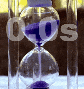In this example, we add a seconds counter to a GIF of a blue sand clock. The digital timer shows the elapsed time of the hourglass with an accuracy of 100ms. As the animation is also running at a framerate of 100ms per frame, we use the "Frame Delay Timer" mode that prints the timer at the original speed of the GIF. The timer uses a large, 110-pixel Arial Black font with 40-percent translucent white digits. (Source: Pexels.)