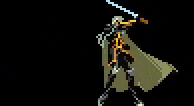 This example shows a GIF from the game "Castlevania: Symphony of the Night", featuring Alucard's Sword Familiar attack. Normally, the original GIF loops forever, but we've made it to stop. Our program plays through all 36 frames and after reaching the final frame, the animation halts. (Source: Konami.)