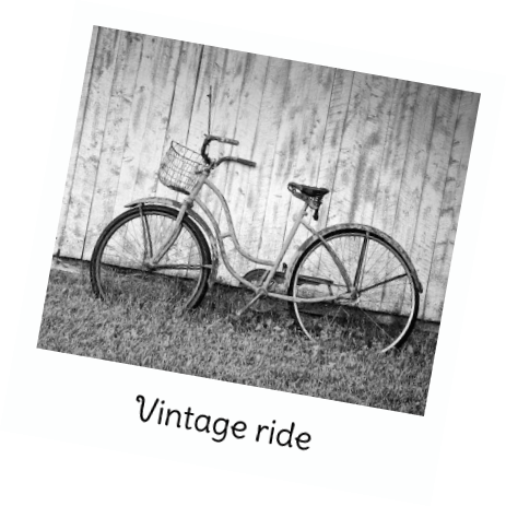 In this example, we convert a static GIF image of a vintage bicycle into an old-school polaroid snapshot (also in GIF format). We enable the monochrome color option, which converts the entire image and frame to a classic black-and-white look. The polaroid is slightly tilted at a -10 degree angle, making it look like a physical photo. We also add the caption "Vintage ride" using a custom swash font loaded from Google Fonts. (Source: Pexels.)