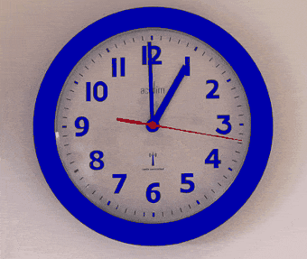 This example shows the additional use-case of this program that lets you replace colors anywhere in the GIF (not just background). Here, we recolor an animation of a wall clock. We replace the black color of clock's bezel with the blue color. As the black color has several light flash reflection spots, we use approximate color matching of 21 percent to match these lighter tones of black. The blue replacement color is entered with its RGB code rgb(0, 0, 170). Also notice that the clock's hands and hour numbers also got recolored. (Source: Pexels.)