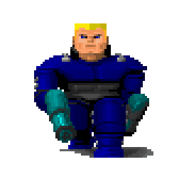 In this example, we're using a GIF from the legendary Wolfenstein 3D game by id Software. The animation sprites show the first boss of the game – Hans Grosse. He fires his machine guns in 2.65 seconds but that's too fast. We can't beat the boss at this speed! To make it to the next level, we slow Hans down by two seconds, making the GIF 4.65 seconds long. This way, we're able to successfully beat the first level. (Source: id Software.)